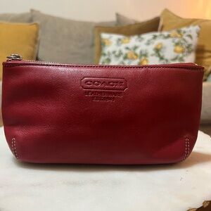 Coach Cherry Leather Cosmetic Case